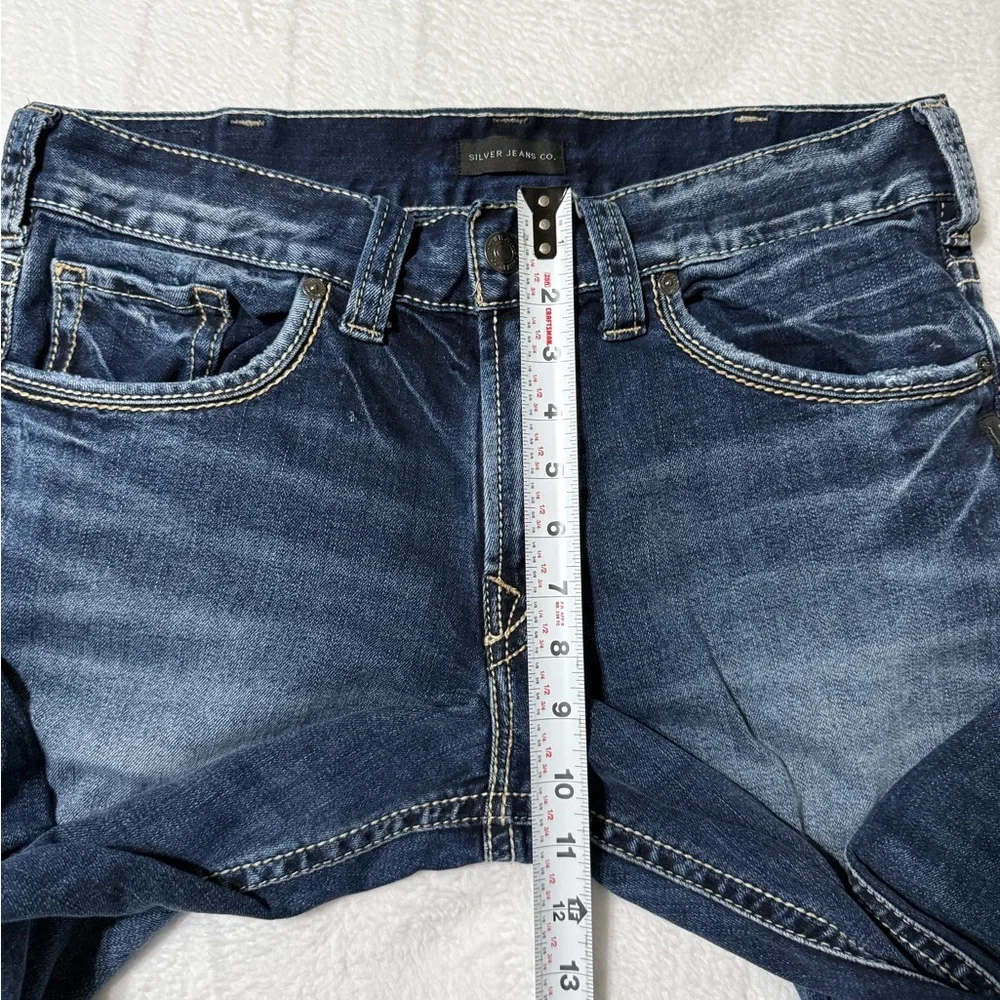 Silver Jeans Zac Mens 33x29 Relaxed Fit Straight Leg Mid‎ Rise Medium Wash